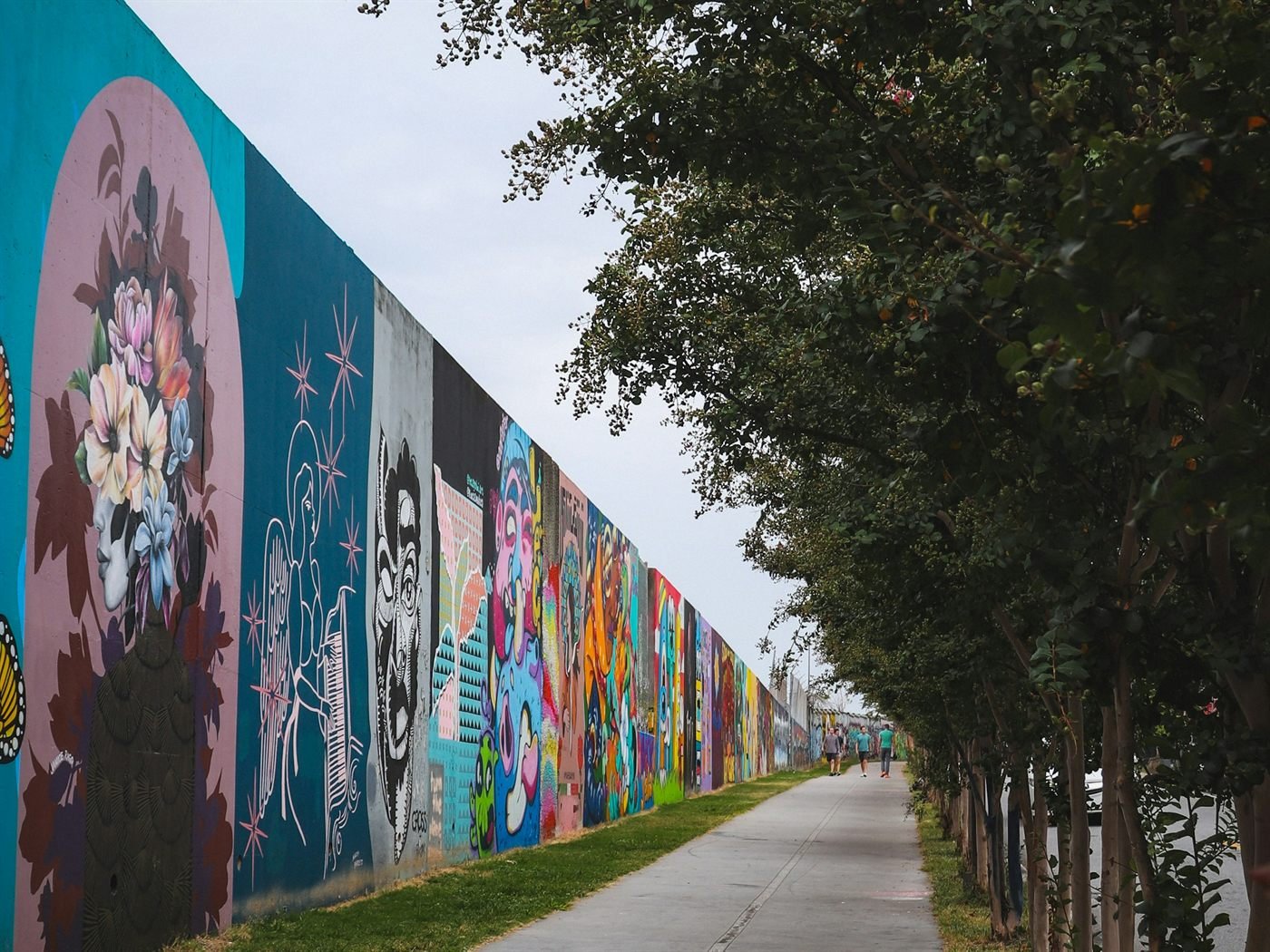 The Atlanta BeltLine trail lined with trees
